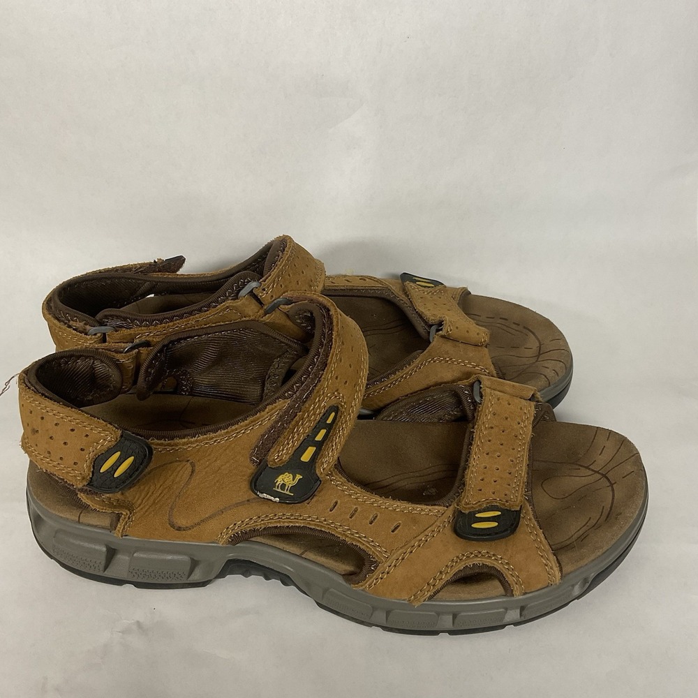Camel Crown Men's Hiking Sandals Size 8,5 Khaki Brown Leather Shoes